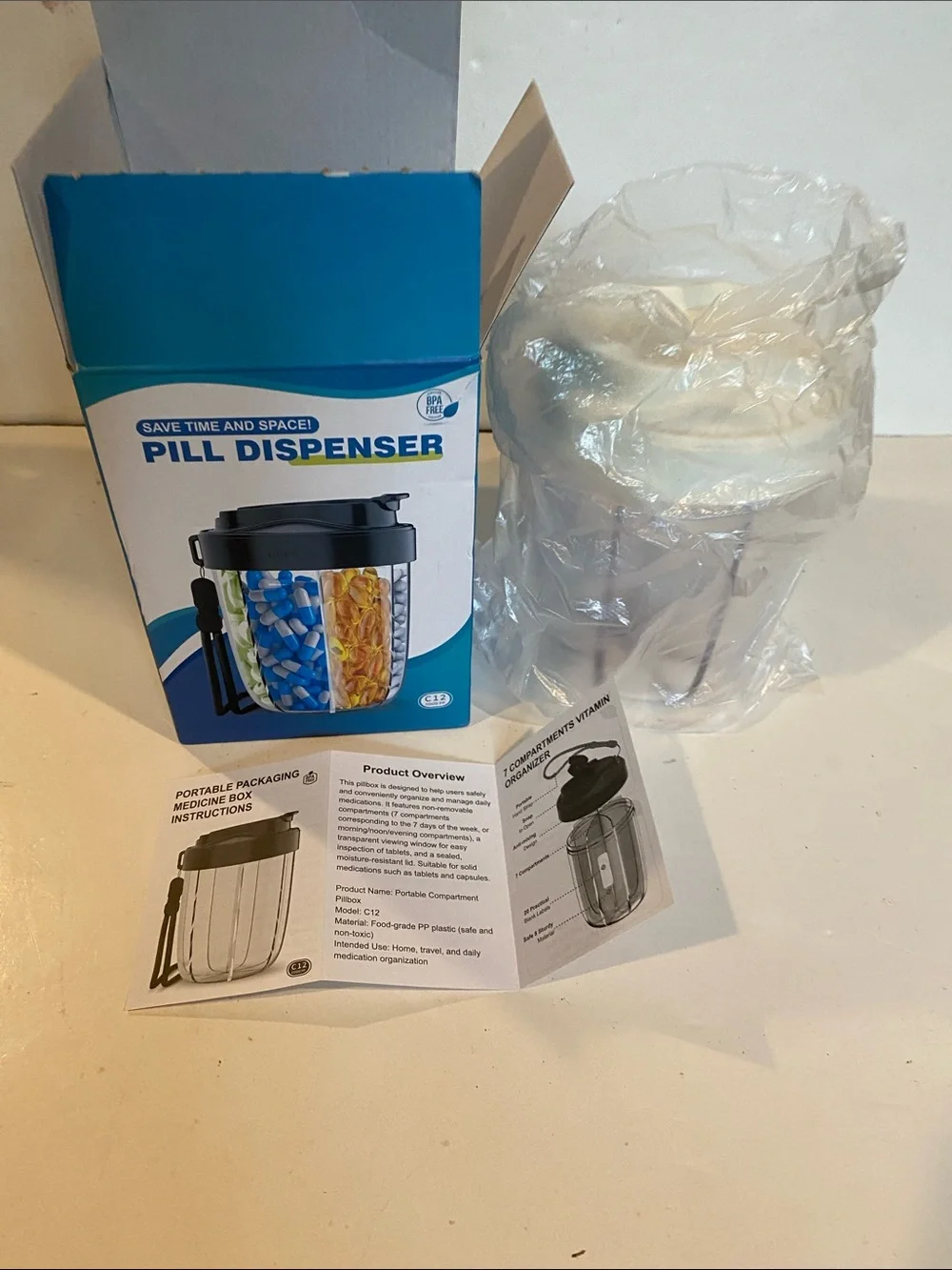 NIB ROHS Pill Dispenser